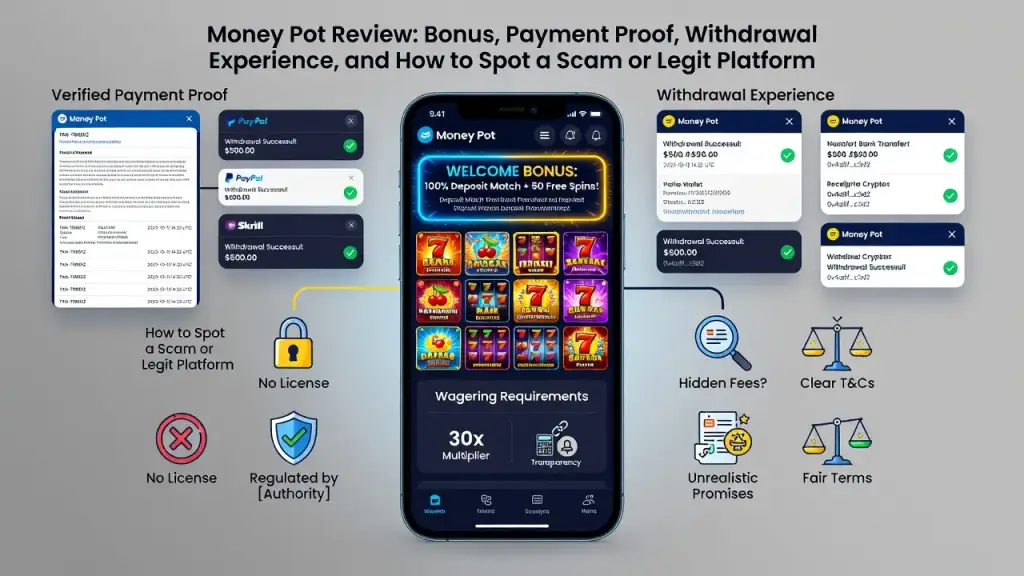 Money Pot Review: Bonus, Payment Proof, Withdrawal Experience, and How to Spot a Scam or Legit Platform
